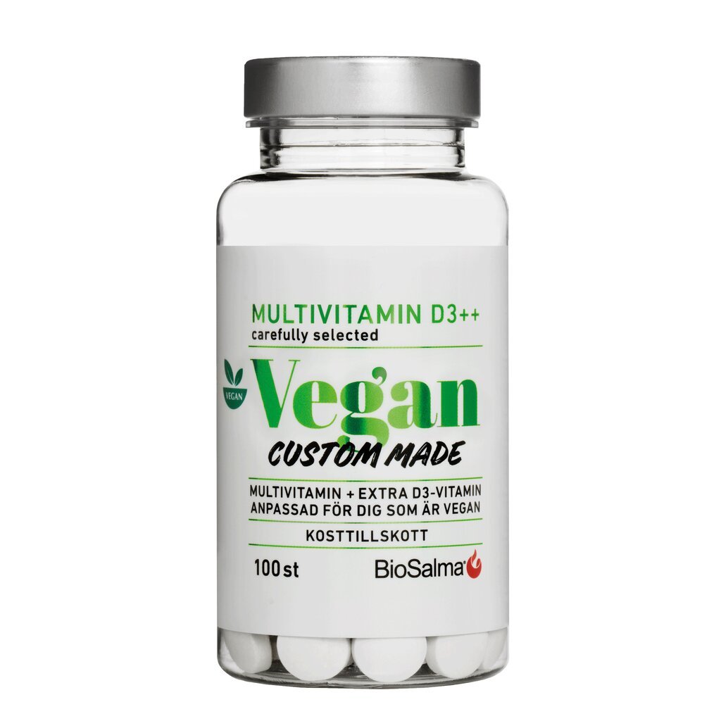 Maisto papildas BioSalma Multivitaminai Vegan su Vitaminu D3, 100 tab. цена и информация | Vitaminai, maisto papildai, preparatai imunitetui | pigu.lt
