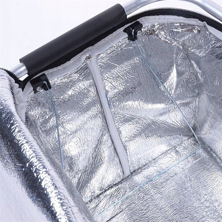 Sulankstomas pikniko šaldymo krepšys KP01CZ, juodas kaina ir informacija | Šaltkrepšiai, šaltdėžės ir šaldymo elementai | pigu.lt