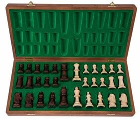 Mediniai šachmatai, 47x47 cm kaina ir informacija | Stalo žaidimai, galvosūkiai | pigu.lt