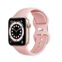 Браслет Techsuit Watchband Apple Watch 1 / 2 / 3 / 4 / 5 / 6 / 7 / 8 / SE / Ultra (42 / 44 / 45 / 49 mm) Light розовый цена и информация | Аксессуары для смарт-часов и браслетов | pigu.lt