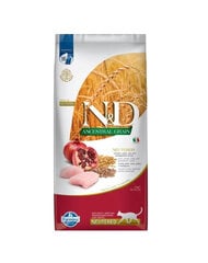 Farmina N&D Ancestral Neutered сухой корм для кошек с курицей, пшеницей, овсом и гранатами, 10 кг цена и информация | Сухой корм для кошек | pigu.lt