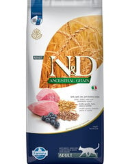 Farmina N&D Ancestral sausas maistas katėms su ėriena, kviečiais, avižomis ir mėlynėmis, 10 kg kaina ir informacija | Sausas maistas katėms | pigu.lt