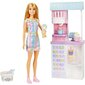 Lėlė ir ledų parduotuvė Barbie Ice Cream Shopkeeper Playset HCN46 kaina ir informacija | Žaislai mergaitėms | pigu.lt