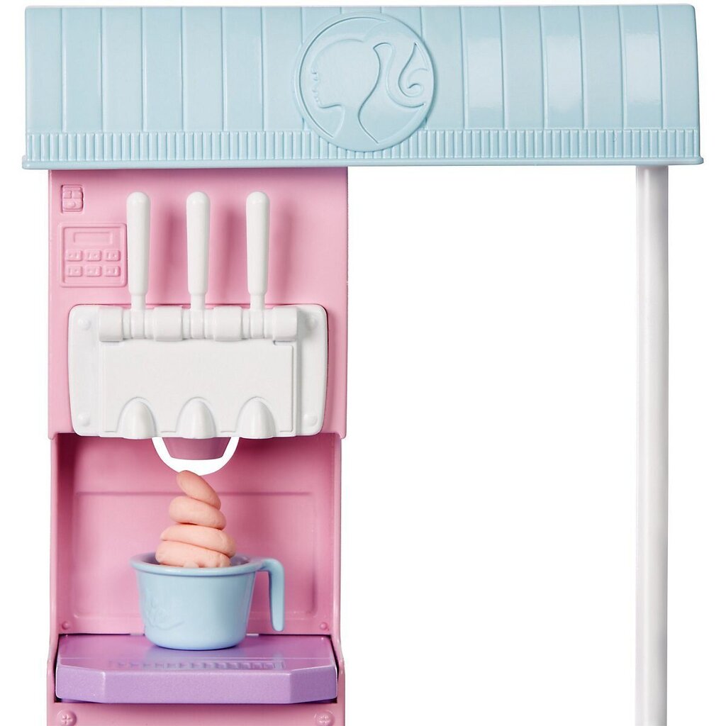 Lėlė ir ledų parduotuvė Barbie Ice Cream Shopkeeper Playset HCN46 kaina ir informacija | Žaislai mergaitėms | pigu.lt