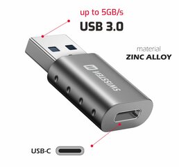 Swissten Adapter USB-A / USB-C цена и информация | Адаптеры, USB-разветвители | pigu.lt