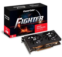 PowerColor Fighter AMD Radeon RX 7600 (RX 7600 8G-F) kaina ir informacija | Vaizdo plokštės (GPU) | pigu.lt