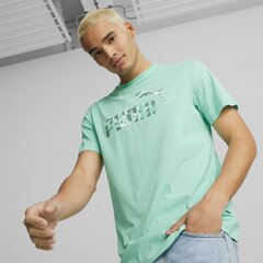 Puma marškinėliai vyrams Summer Splash Graphic, žali kaina ir informacija | Vyriški marškinėliai | pigu.lt