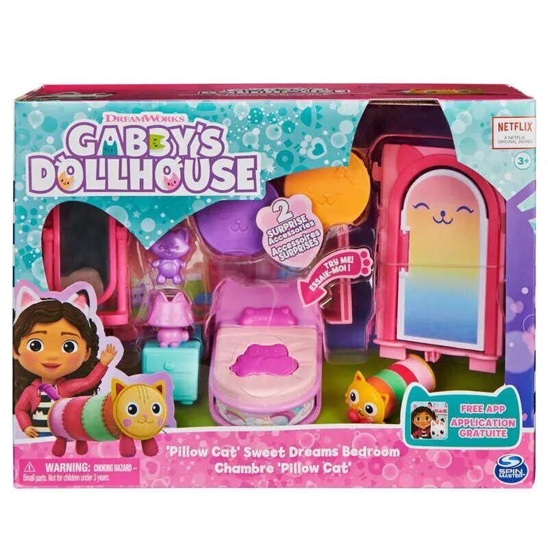 Katės miegamasis Gabbys Dollhouse Sweet Dreams цена и информация | Žaislai mergaitėms | pigu.lt