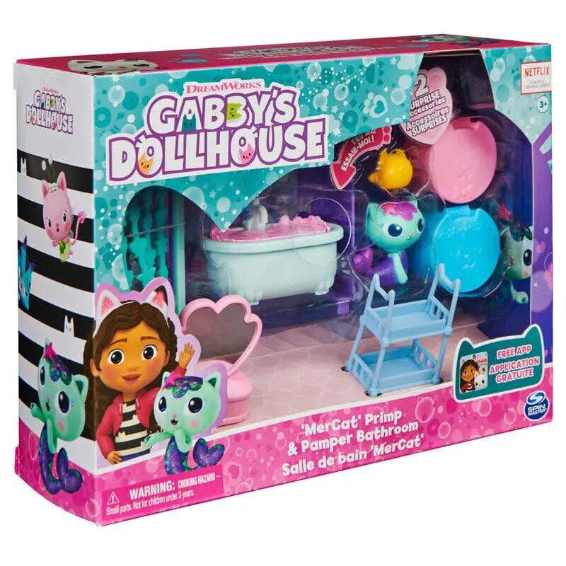 Lėlių namelis Gabbys Dollhouse vonios kambarys kaina ir informacija | Žaislai mergaitėms | pigu.lt
