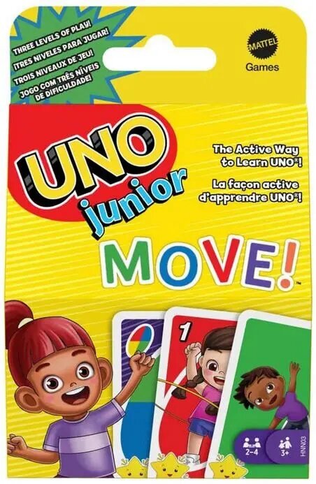 Kortų žaidimas Uno Junior Move Mattel HNN03 цена и информация | Stalo žaidimai, galvosūkiai | pigu.lt