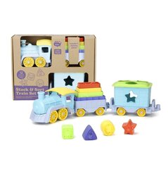 Зеленые игрушки: поезд для сортировки стеков (TNSS-1460) цена и информация | Игрушки для малышей | pigu.lt