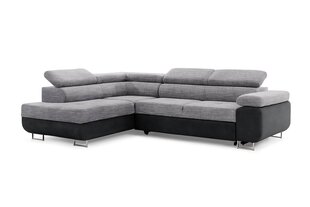 Kairinė kampinė sofa Bogart Annabelle, pilka/juoda kaina ir informacija | Minkšti kampai | pigu.lt