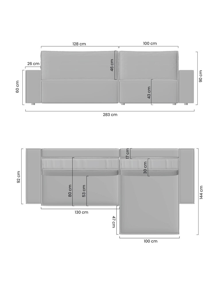 Kairinė kampinė sofa Bogart Flabio Mini, smėlio kaina ir informacija | Minkšti kampai | pigu.lt