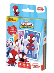 Забавная карточная игра Marvel Spidey 4 в 1 Shuffle и супер-друзья цена и информация | Настольные игры, головоломки | pigu.lt