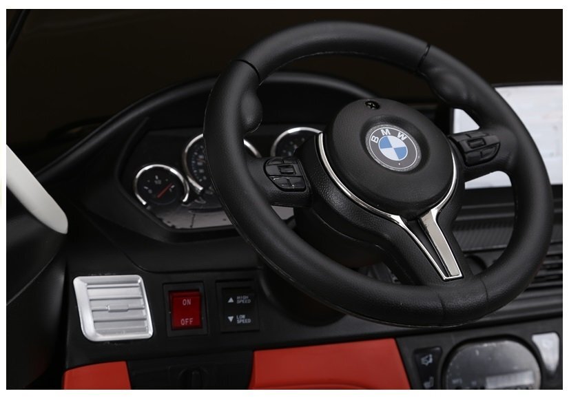 Dvivietis elektromobilis BMW X6M, juodas lakuotas kaina ir informacija | Elektromobiliai vaikams | pigu.lt