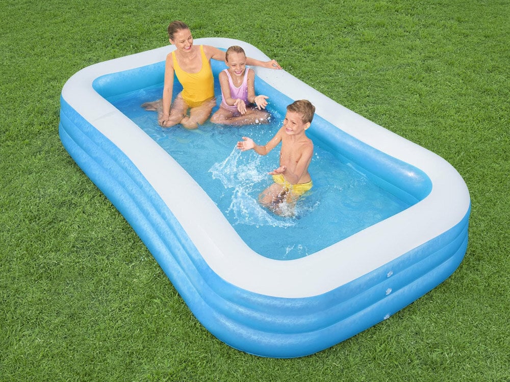 Pripučiamas baseinas Bestway Family Pool Deluxe, 305 x 183 x 56 cm, be filtro kaina ir informacija | Baseinai | pigu.lt