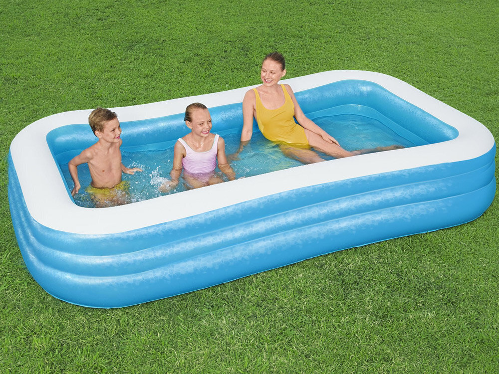 Pripučiamas baseinas Bestway Family Pool Deluxe, 305 x 183 x 56 cm, be filtro kaina ir informacija | Baseinai | pigu.lt