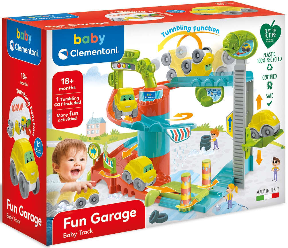 Garažas su automobiliu Clementoni Baby 17482 цена и информация | Žaislai berniukams | pigu.lt