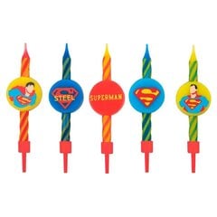 DC Comics Superman žvakės, 10 vnt. kaina ir informacija | Dekoracijos šventėms | pigu.lt