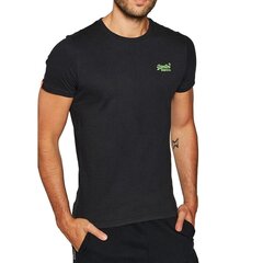 Ol neon lite tee superdry for men's black m1010026a02a M1010026A02A цена и информация | Мужские футболки | pigu.lt