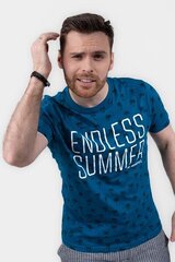 Endless summer sea blue monotox for men's blue mx22060 MX22060 цена и информация | Мужские футболки | pigu.lt