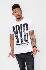 Nyc white monotox for men's white mx22081 MX22081 цена и информация | Мужские футболки | pigu.lt