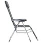 Stovyklavimo kėdės vidaXL, 2 vnt., pilkos kaina ir informacija | Lauko kėdės, foteliai, pufai | pigu.lt
