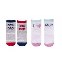 Zeķes "I LOVE MUM|DAD..." 20|22 GIRL SK-31 SCO-SK31.20G цена и информация | Носки, колготки для девочек | pigu.lt