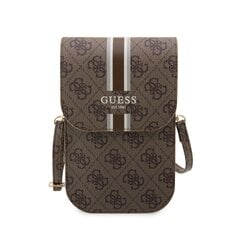 Guess PU 4G Printed Stripes Phone Bag Brown цена и информация | Чехлы для телефонов | pigu.lt