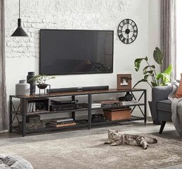 TV staliukas, rudas/juodas kaina ir informacija | TV staliukai | pigu.lt