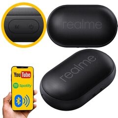 Карманный Bluetooth-динамик Realme Classic Black | Портативный динамик | Bluetooth 5.0, IPX5, USB-C цена и информация | Аудиоколонки | pigu.lt