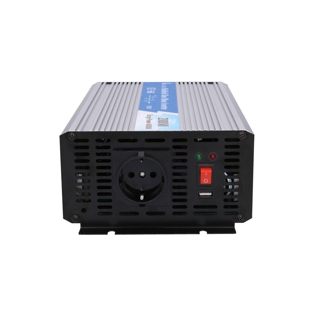 Extralink OPIM-2000W | Automobilio įtampos keitiklis | 12V, 2000W modifikuotas sinusas kaina ir informacija | Adapteriai, USB šakotuvai | pigu.lt