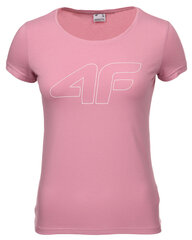 Marškinėliai moterims 4F H4Z22 TSD353 56S, rožiniai kaina ir informacija | Marškinėliai moterims | pigu.lt