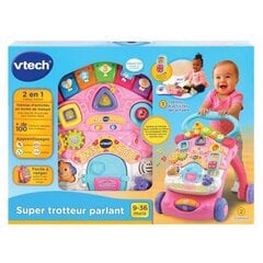 Daugiafunkcinė vaikštynė stumdukas Vtech Super Trotteur Parlant 2in1 цена и информация | Игрушки для малышей | pigu.lt