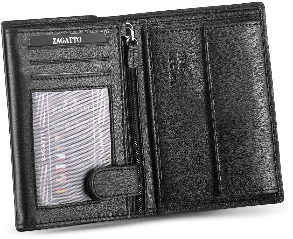 Natūralios odos piniginė vyrams Zagatto RFID Secure kaina ir informacija | Vyriškos piniginės, kortelių dėklai | pigu.lt