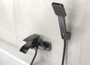 Vonios ir dušo maišytuvas Granitan Elva, juodas цена и информация | Смесители | pigu.lt