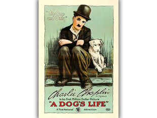 Vintažinis filmo plakatas Charlie Chaplin in A Dog's Life kaina ir informacija | Reprodukcijos, paveikslai | pigu.lt