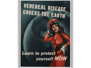 Vintažinis plakatas Veneral Disease Covers the Earth kaina ir informacija | Reprodukcijos, paveikslai | pigu.lt