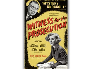 Vintažinis plakatas Witness for the Prosecution цена и информация | Репродукции, картины | pigu.lt