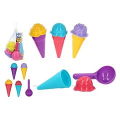 Paplūdimio žaislai Ice Cream Color Beach, įvairių spalvų, 9 vnt цена и информация | Игрушки для песка, воды, пляжа | pigu.lt