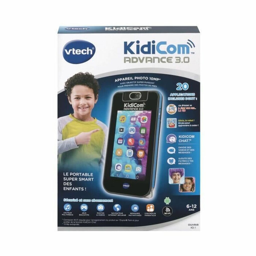 Interaktyvus žaislinis telefonas Vtech Kidicom Advance 3.0 Black цена и информация | Lavinamieji žaislai | pigu.lt