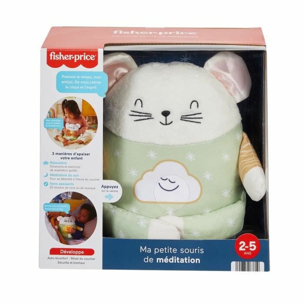 Pliušinis žaislas leidžiantis garsus Fisher Price My Little Meditation Mouse, 20 cm kaina ir informacija | Minkšti (pliušiniai) žaislai | pigu.lt