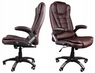 Biuro kėdė Giosedio, su masažo funkcija, ruda цена и информация | Офисные кресла | pigu.lt