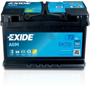 Akumuliatorius Exide AGM 72Ah 760A kaina ir informacija | Akumuliatoriai | pigu.lt