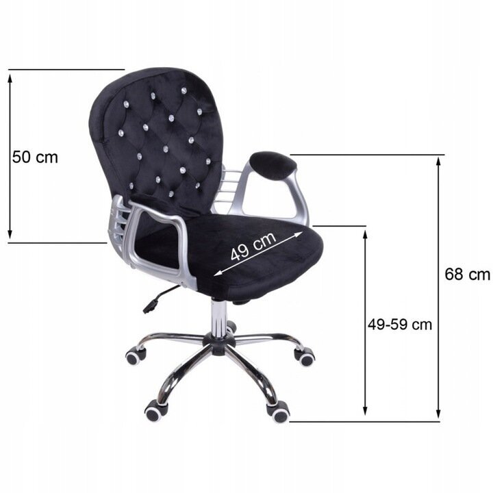 Biuro kėdė Giosedio FMA004, juoda, veliūrinė kaina ir informacija | Biuro kėdės | pigu.lt