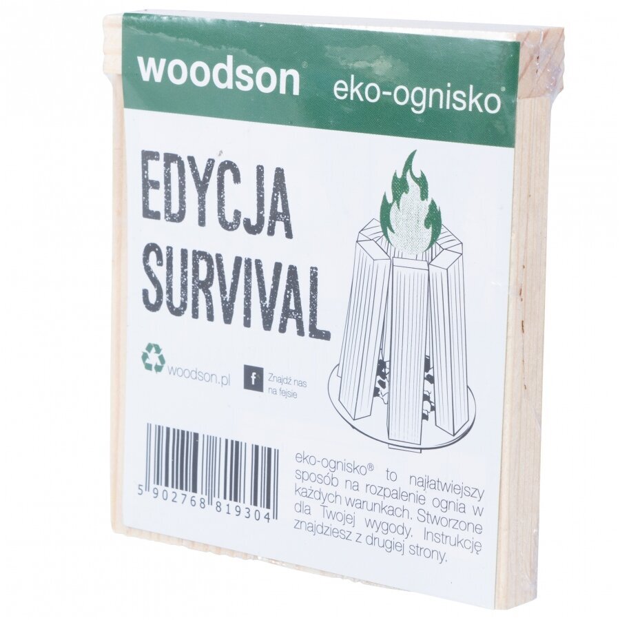 Židinio žiebtuvėlis Woodson Eko Survival, 1 vnt. kaina ir informacija | Medžio anglis, briketai, uždegimo priemonės | pigu.lt