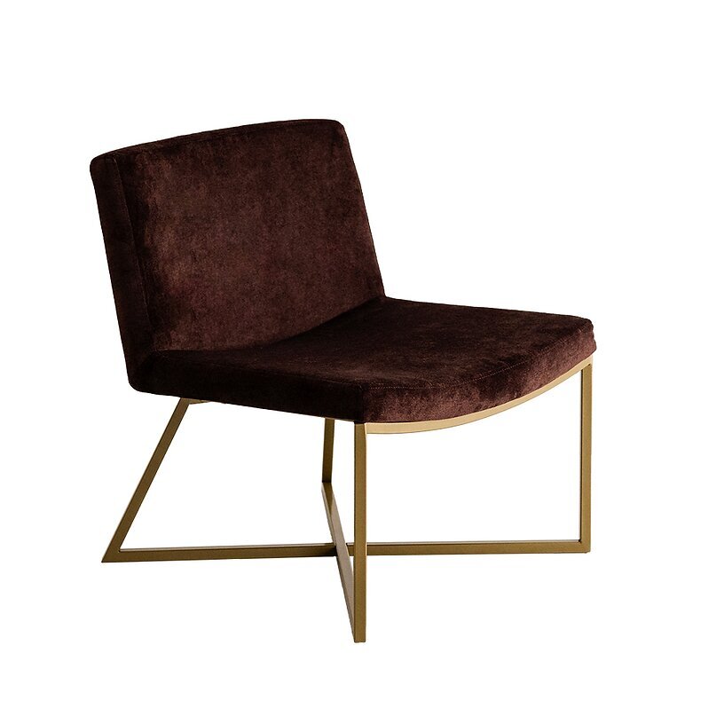 Kėdė Zero, ruda/auksinės spalvos kaina ir informacija | Svetainės foteliai | pigu.lt