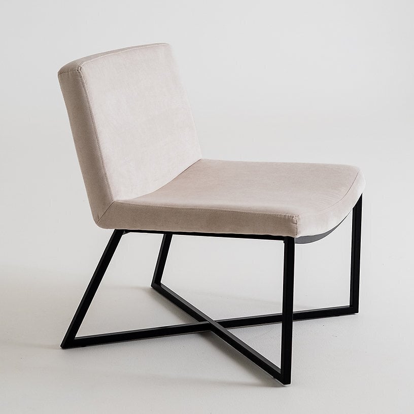 Fotelis Zero, juodas/smėlio spalvos kaina ir informacija | Svetainės foteliai | pigu.lt