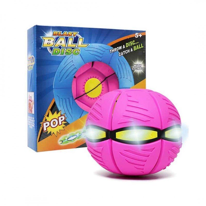 6 LED šviečiantis, skraidantis kamuolys - diskas Yhog, rožinis kaina ir informacija | Žaislai berniukams | pigu.lt