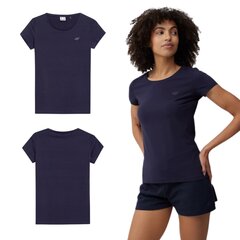 Marškinėliai moterims 4f, mėlyni kaina ir informacija | Marškinėliai moterims | pigu.lt